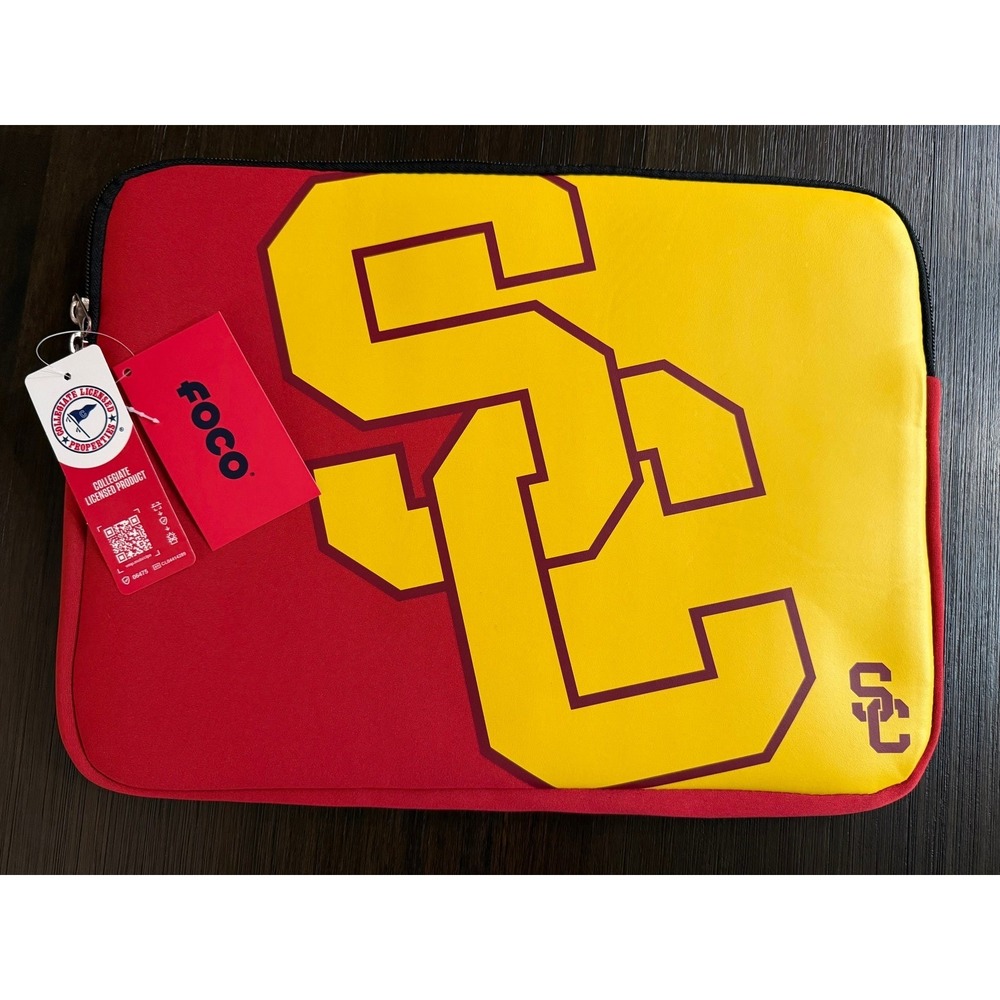 USC Trojans Foco Brand Zippered Laptop Case 15 x 11 -NWT